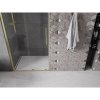 MEXEN/S - Velar posuvné sprchové dveře 120, transparent, zlatá kartáčovaná 871-120-000-01-55