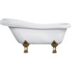 MEXEN/S - Retro volně stojící vana 170x75 cm bílá, nohy zlato , sifon chrom 53251707500-50