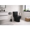Černé kombi WC BLACK LINE s nádržkou a sedátkem, moderní černá koupelna
