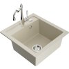 MEXEN/S - Vito granitový dřez 1-miska včetně baterie Carla, béžová 6503-69-670700-00