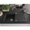 MEXEN - Leo granitový dřez 1 s odkapávačem 900x500 mm, černá 6501901010-77
