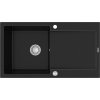 MEXEN - Leo granitový dřez 1 s odkapávačem 900x500 mm, černá 6501901010-77