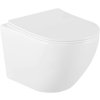 MEXEN/S - Lena Závěsná WC mísa včetně sedátka s slow-slim, duroplast, bílá 30220400