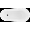 MEXEN/S - Retro volně stojící vana 150x73 cm bílá, nohy černá , sifon chrom 53251507300-70