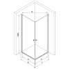 MEXEN/S - Pretoria Duo sprchový kout 90x90, transparent, černá + sprchová vanička včetně sifonu 852-090-090-70-02-4010B