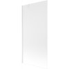 MEXEN/S - Next vanová zástěna FIX 90 x 150, mražené sklo, bílá 895-090-000-00-30-20