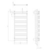 METRO DOS vykurovacie teleso 500x1100 mm, čierna matná