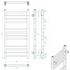 METRO vykurovacie teleso 450x890 mm, čierny mat