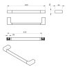 PIRENEI držiak uterákov 450mm, zlatá matná