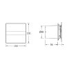 E-100 GBTH kúpeľňový ventilátor axiálny s automatom,4W/8W,potrubie 100mm, čierna