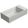 KUBE X keramické umývadlo 50x25cm, bez otvoru, pravé/ľavé, cenere mat