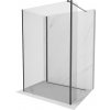 MEXEN/S - Kioto Sprchová zástěna WALK-IN 120 x 120 x 40 cm, transparent, černá 800-120-120-221-70-00-040