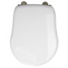 RETRO WC sedátko Soft Close, polyester, biela/bronz