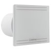 GLASS kúpeľňový axiálny ventilátor s časovačom, 8W, 100mm potrubie, biela