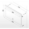 Zrkadlo s LED osvetlením a hodinami 1200x650x43mm (bssML6512)