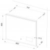 LED zrkadlo BRIGHT DIGITAL 80x65 cm, počasie, ukazovateľ vonkajšej a vnútornej teploty, barometer