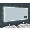 LED zrkadlo BRIGHT DIGITAL 160x65 cm, počasie, ukazovateľ vonkajšej a vnútornej teploty, barometer
