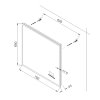 Zrkadlo s LED osvetlením 70x65 cm, bluetooth, hodinami, kalendárom, teplotou vzduchu a nastaviteľnou teplotou svetla