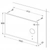 Zrkadlo s LED osvetlením kozmetickým zrkadlom a hodinami, 1000 x 650 mm, nastaviteľná teplota osvetlenie