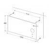 Zrkadlo s LED osvetlením kozmetickým zrkadlom a hodinami, 1200 x 650 mm, nastaviteľná teplota osvetlenie