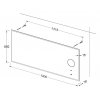 Zrkadlo s LED osvetlením kozmetickým zrkadlom a hodinami, 1400 x 650 mm, nastaviteľná teplota osvetlenie