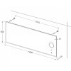 Zrkadlo s LED osvetlením kozmetickým zrkadlom a hodinami, 1600 x 650 mm, nastaviteľná teplota osvetlenie