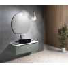 DARA CUT LED podsvietené zrkadlo 20W, ø 100x90cm, vykurovacia fólia