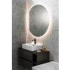 DARA CUT LED podsvietené zrkadlo 20W, ø 100x90cm, vykurovacia fólia