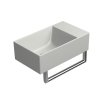 KUBE X keramické umývadlo 40x23cm, bez otvoru, pravé/ľavé, cenere mat