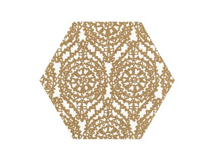 SHINY LINES GOLD HEXAGON INS A 19,8X