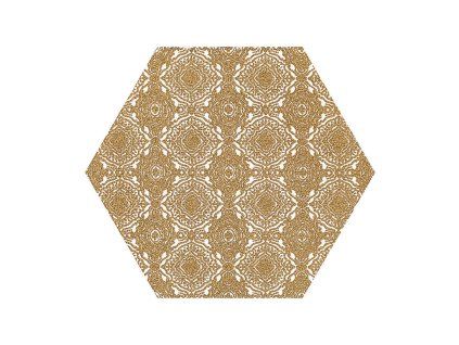 SHINY LINES GOLD HEXAGON dekor E 19,8X