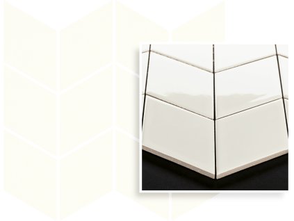 UNI MOZ Romb Braid Bianco 20,5x23,8