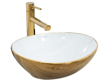 16423 rea sofia 42x34 gold white pultove umyvadlo