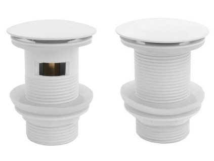 16528 rea umyvadlovy vpust biely klik klak s prepadom