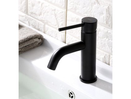 16672 rea lungo black umyvadlova stojaca bateria