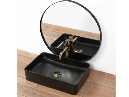 17176 rea avia 51x35 black mat pultove umyvadlo