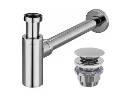 17530 rea set sifon chrom s umyvadlovym vpustom klik klak univerzalny