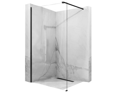 17614 rea walk in aero 110 black mat transparent