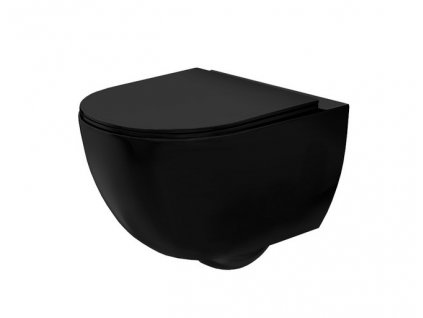 REA WC CARLO RIMLESS BLACK MAT so sedátkom  Rozmery (mm): 370x490x370