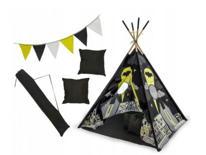 DETSKÝ STAN TEEPEE čierny ( batman ) 120/120/180