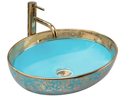 17914 rea margot 52x40 blue gold pultove umyvadlo