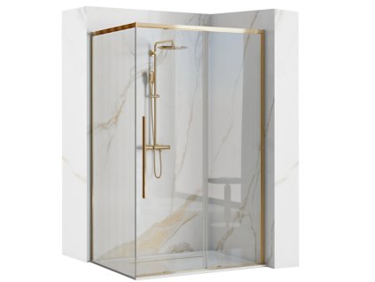 17938 rea solar light gold sprchovy kut 90 90 195