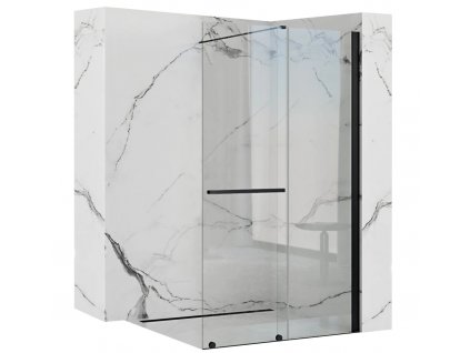 REA WALK-IN CORTIS BLACK 120 transparent