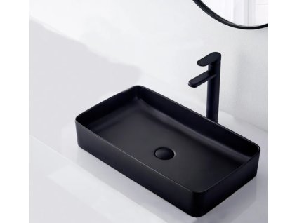18127 rea denis 61x35 black mat pultove umyvadlo
