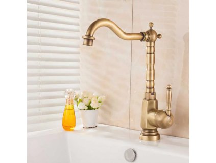 18133 rea bona old gold umyvadlova pultova stojaca bateria