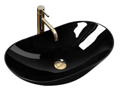 18142 rea royal 61x36 black pultove umyvadlo