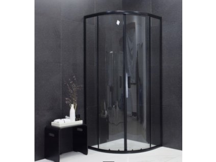 18466 mexen rio 90x90x190 black polokruhly sprchovy kut