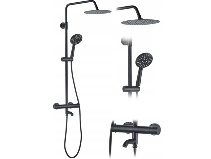 18532 rea lungo black sprchovy set s termostatom