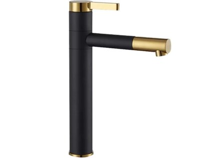 18586 rea smart black gold umyvadlova pultova stojaca bateria