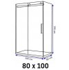 REA MARTEN 80/100/190 sprchový kút